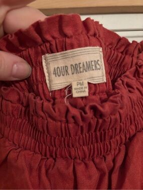4Our Dreamers Rust Red Smocked Dress